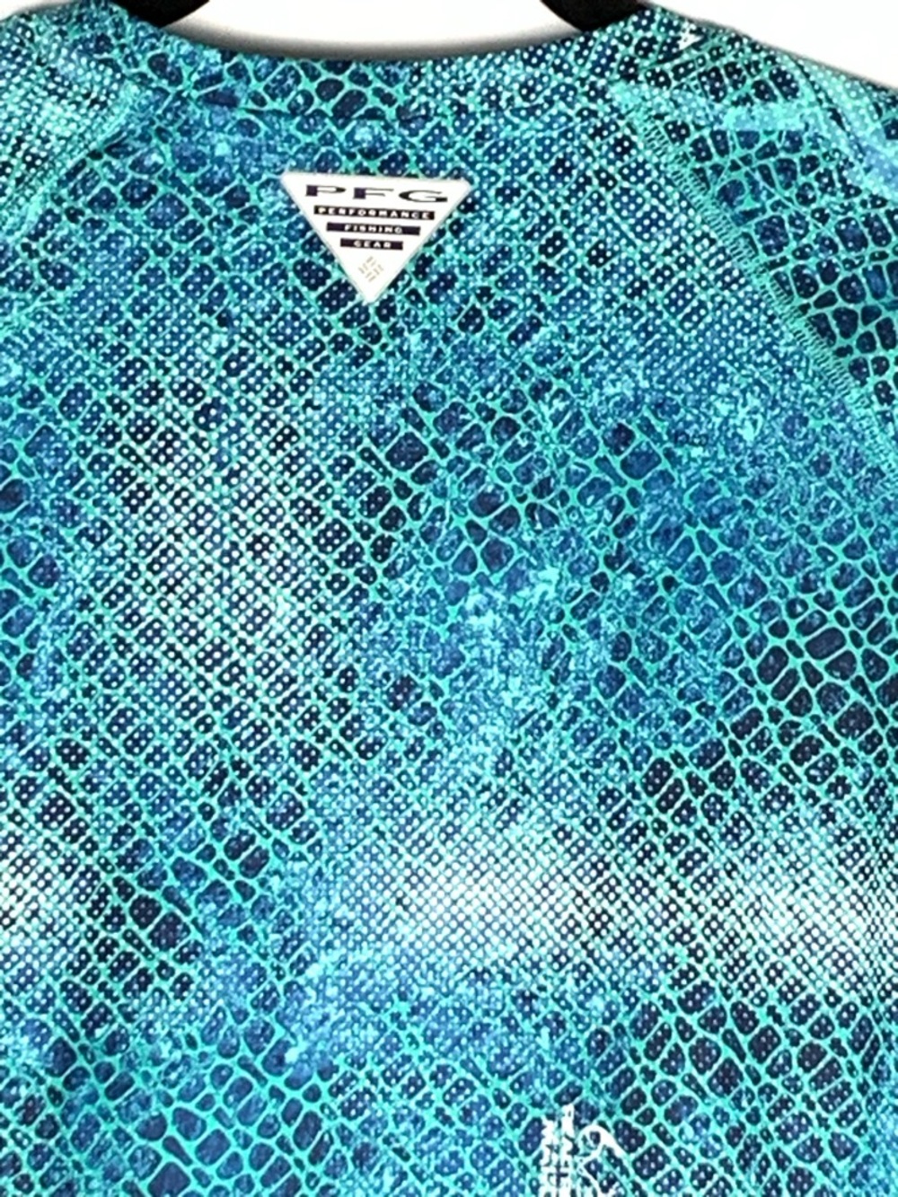 Columbia PFG Shirt Men’s M Blue Green Omni-Shade Realtree Long Sleeve Fishing - Picture 14 of 14